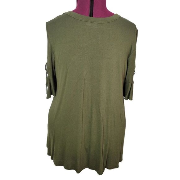 Misia Green Cut Out Bell Sleeves (Size 3X) - Picture 4 of 7